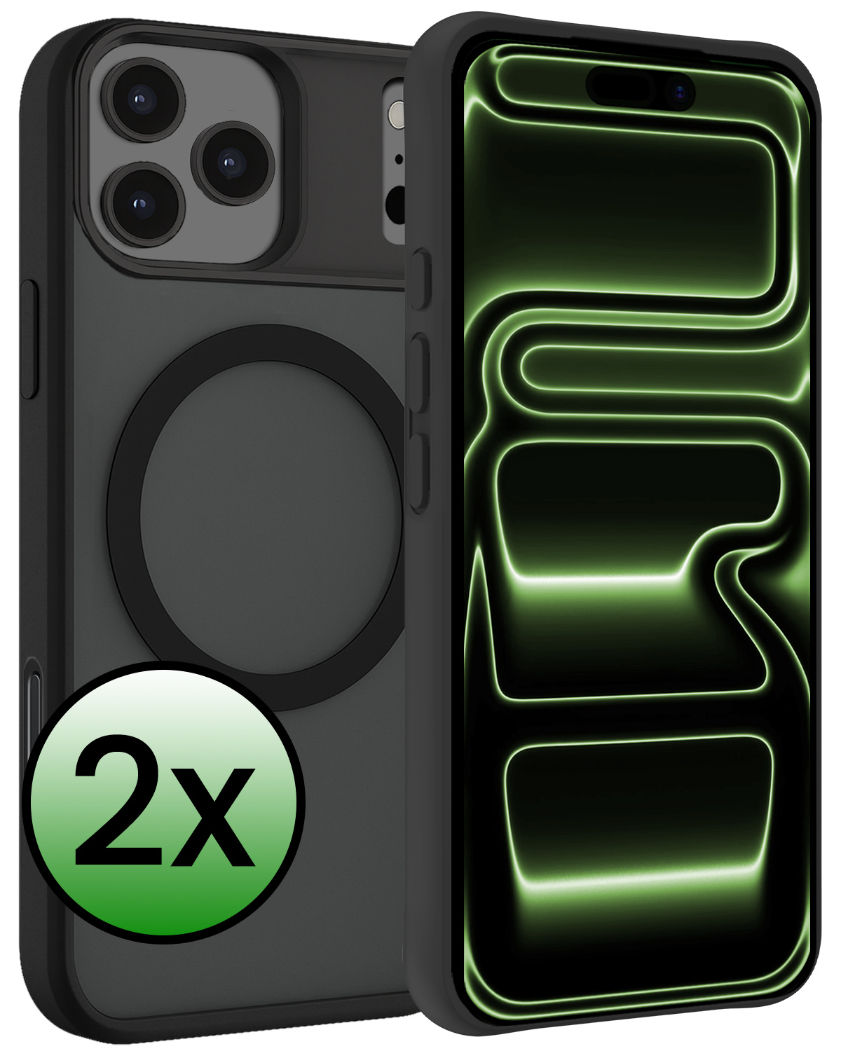 BASEY. BASEY. iPhone 17 Pro Magsafe Hoesje - Zwart - 2 PACK