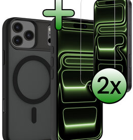 BASEY. BASEY. iPhone 17 Pro Max Magsafe Hoesje Zwart Met 2x Screenprotector