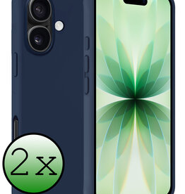 BASEY. BASEY. iPhone 17 Hoesje Siliconen - Donkerblauw - 2 PACK