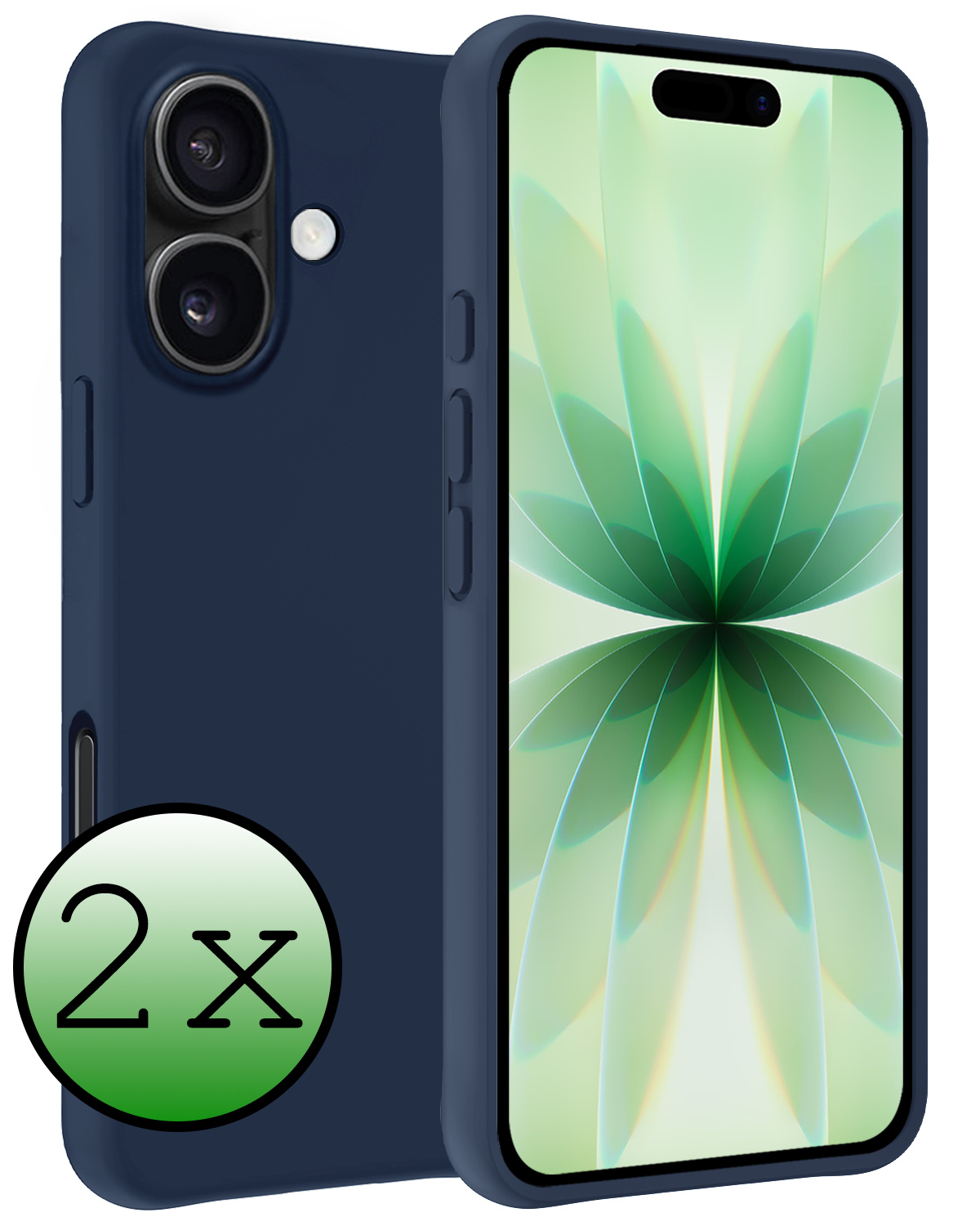 BASEY. BASEY. iPhone 17 Hoesje Siliconen - Donkerblauw - 2 PACK