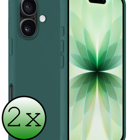 BASEY. BASEY. iPhone 17 Hoesje Siliconen - Donkergroen - 2 PACK