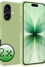 BASEY. BASEY. iPhone 17 Hoesje Siliconen - Groen - 2 PACK