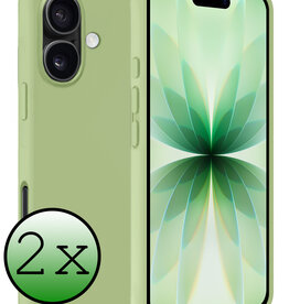 BASEY. BASEY. iPhone 17 Hoesje Siliconen - Groen - 2 PACK