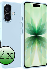 BASEY. BASEY. iPhone 17 Hoesje Siliconen - Lichtblauw - 2 PACK