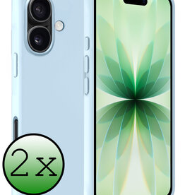 BASEY. BASEY. iPhone 17 Hoesje Siliconen - Lichtblauw - 2 PACK