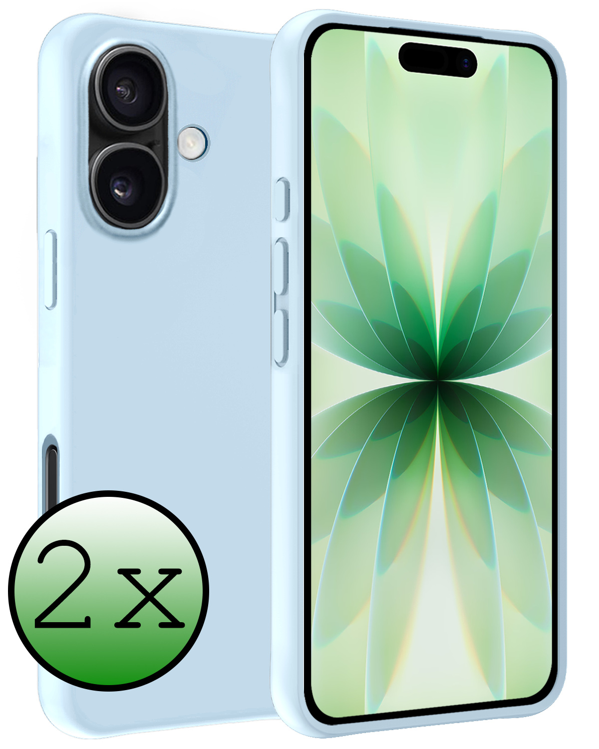 BASEY. BASEY. iPhone 17 Hoesje Siliconen - Lichtblauw - 2 PACK