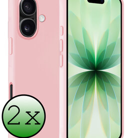 BASEY. BASEY. iPhone 17 Hoesje Siliconen - Lichtroze - 2 PACK
