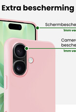 BASEY. BASEY. iPhone 17 Hoesje Siliconen - Lichtroze - 2 PACK