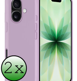 BASEY. BASEY. iPhone 17 Hoesje Siliconen - Lila - 2 PACK