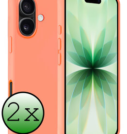 BASEY. BASEY. iPhone 17 Hoesje Siliconen - Perzik - 2 PACK