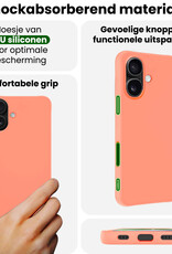 BASEY. BASEY. iPhone 17 Hoesje Siliconen - Perzik - 2 PACK