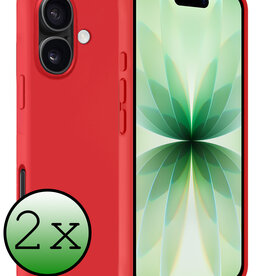 BASEY. BASEY. iPhone 17 Hoesje Siliconen - Rood - 2 PACK