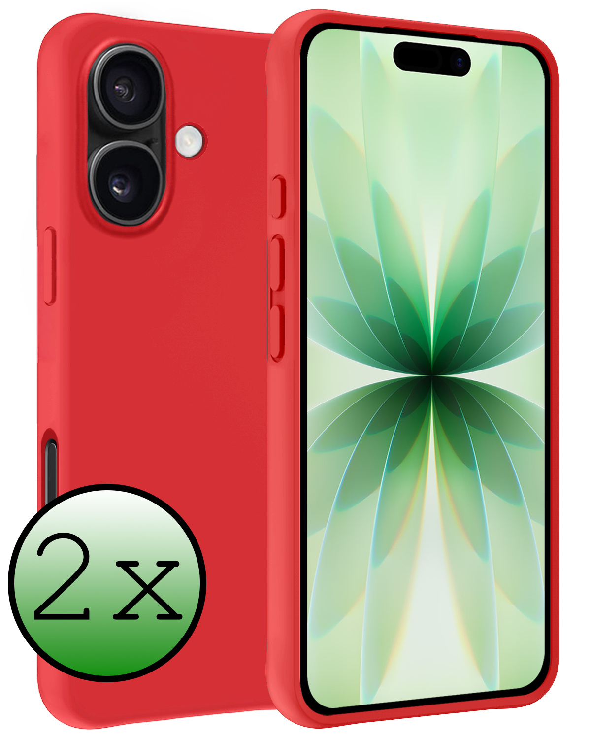 BASEY. BASEY. iPhone 17 Hoesje Siliconen - Rood - 2 PACK