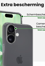 BASEY. BASEY. iPhone 17 Hoesje Siliconen - Transparant - 2 PACK