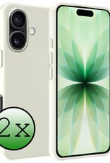 BASEY. BASEY. iPhone 17 Hoesje Siliconen - Wit - 2 PACK