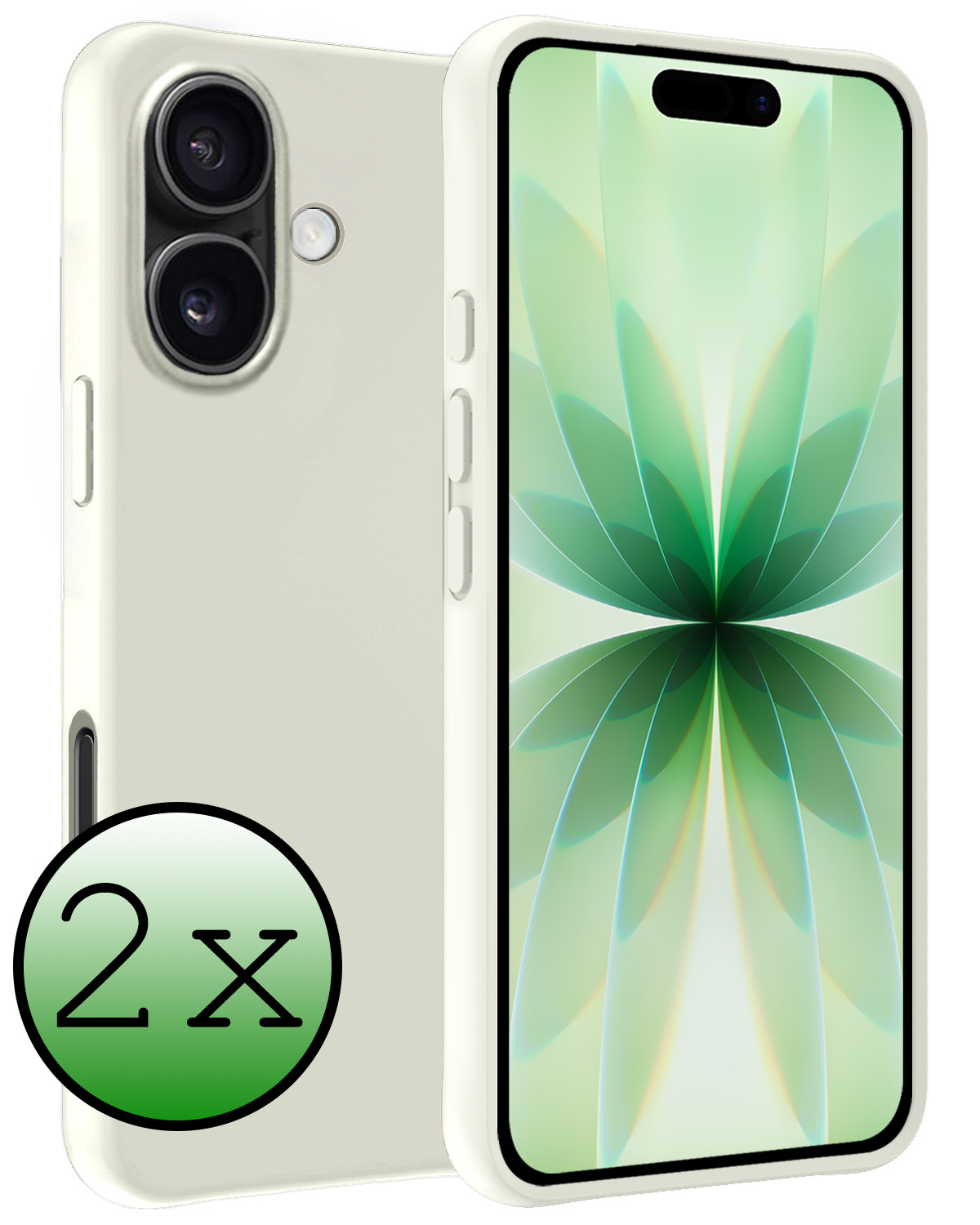 BASEY. BASEY. iPhone 17 Hoesje Siliconen - Wit - 2 PACK