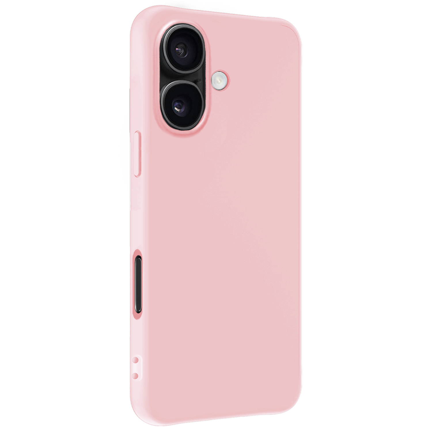 BASEY. BASEY. iPhone 17 Hoesje Siliconen Met Screenprotector Met Dichte Notch - Lichtroze