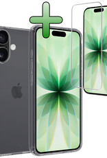 BASEY. BASEY. iPhone 17 Hoesje Siliconen Met Screenprotector Met Dichte Notch - Transparant