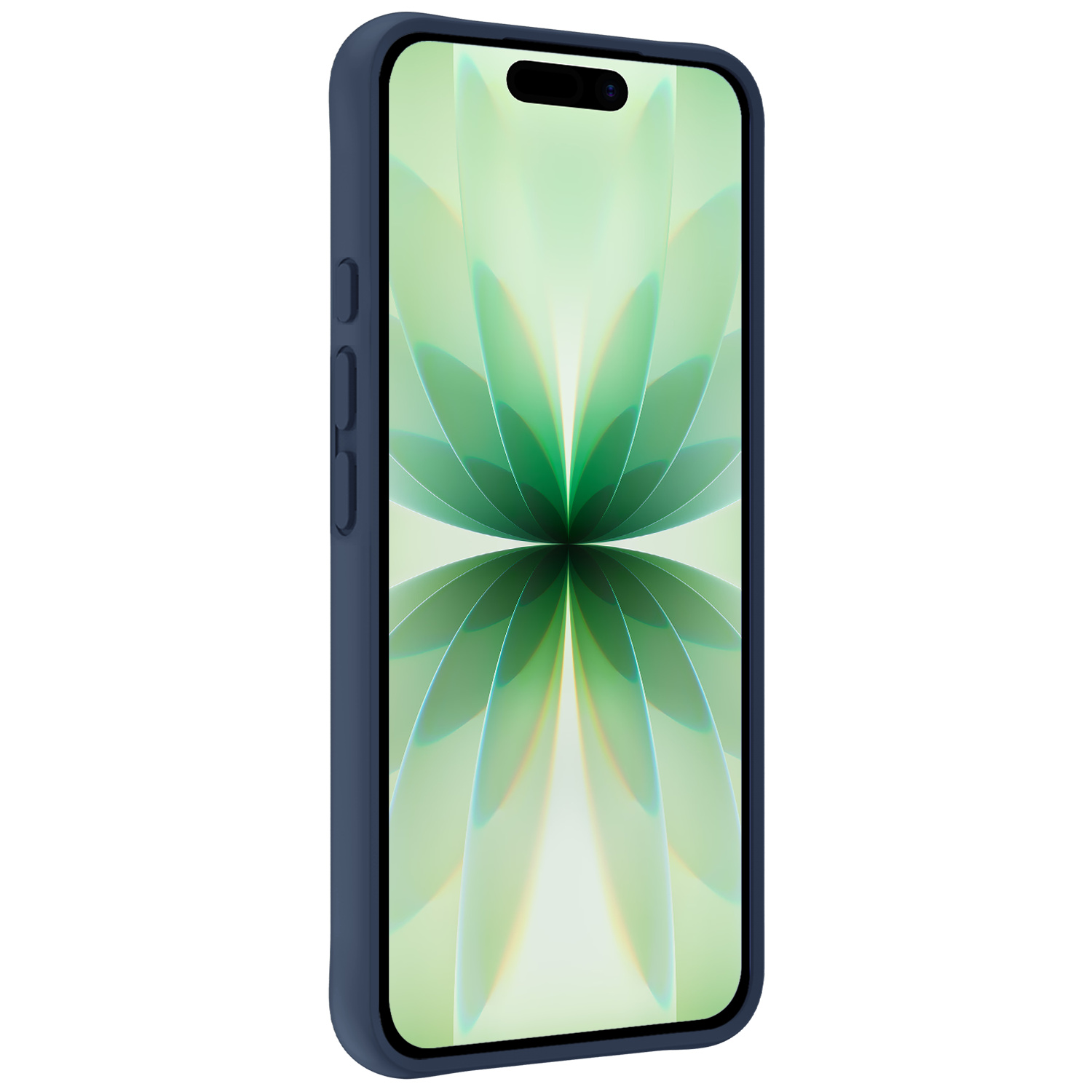 BASEY. BASEY. iPhone 17 Hoesje Siliconen Met 2x Screenprotector Met Dichte Notch - Donkerblauw