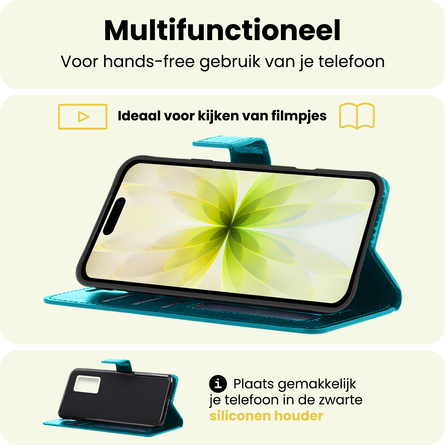 BASEY. BASEY. iPhone 17 Hoesje Siliconen Met 2x Screenprotector Met Dichte Notch - Lila