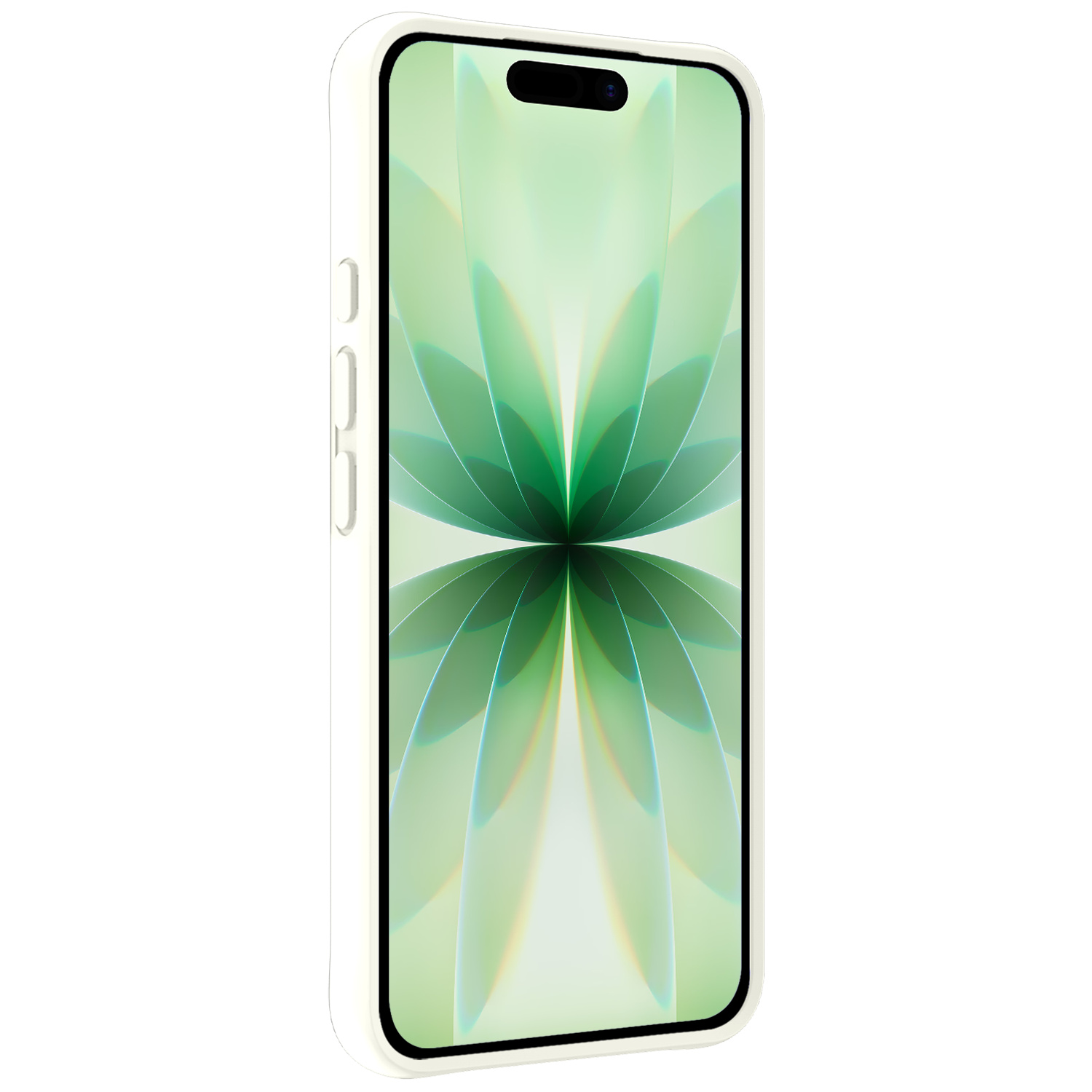 BASEY. BASEY. iPhone 17 Hoesje Siliconen Met 2x Screenprotector Met Dichte Notch - Wit