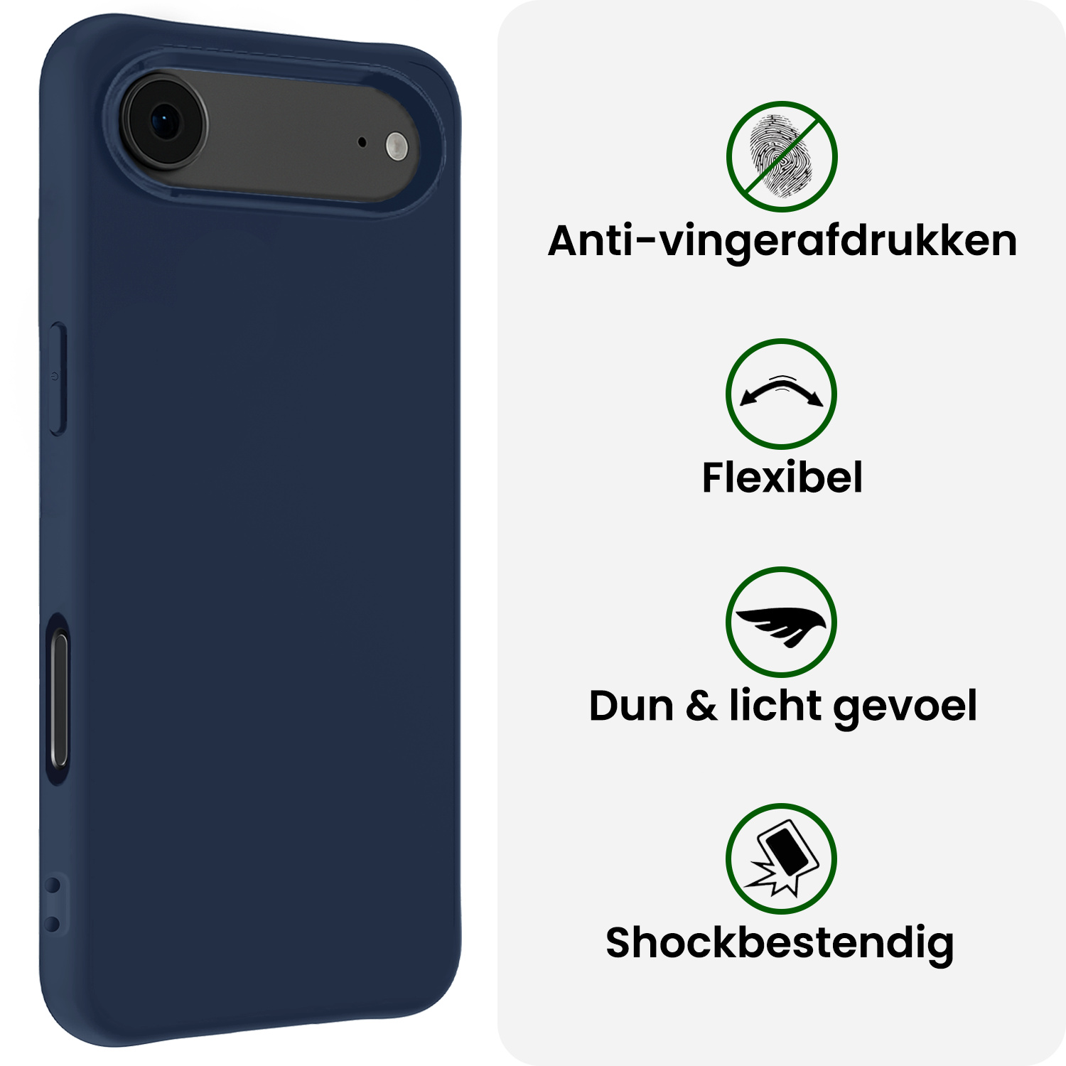 BASEY. BASEY. iPhone Air Hoesje Siliconen - Donkerblauw