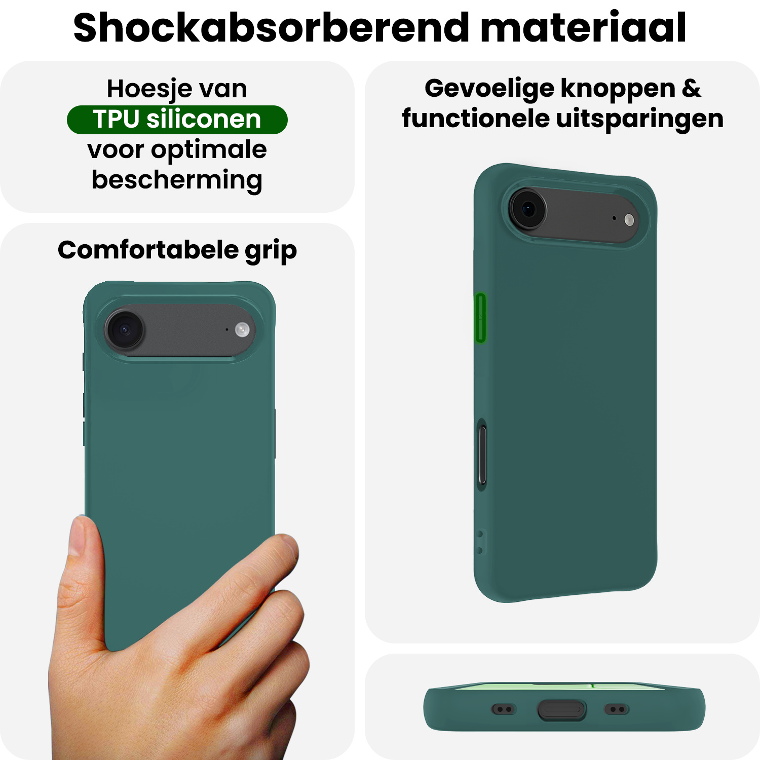 BASEY. BASEY. iPhone Air Hoesje Siliconen - Donkergroen