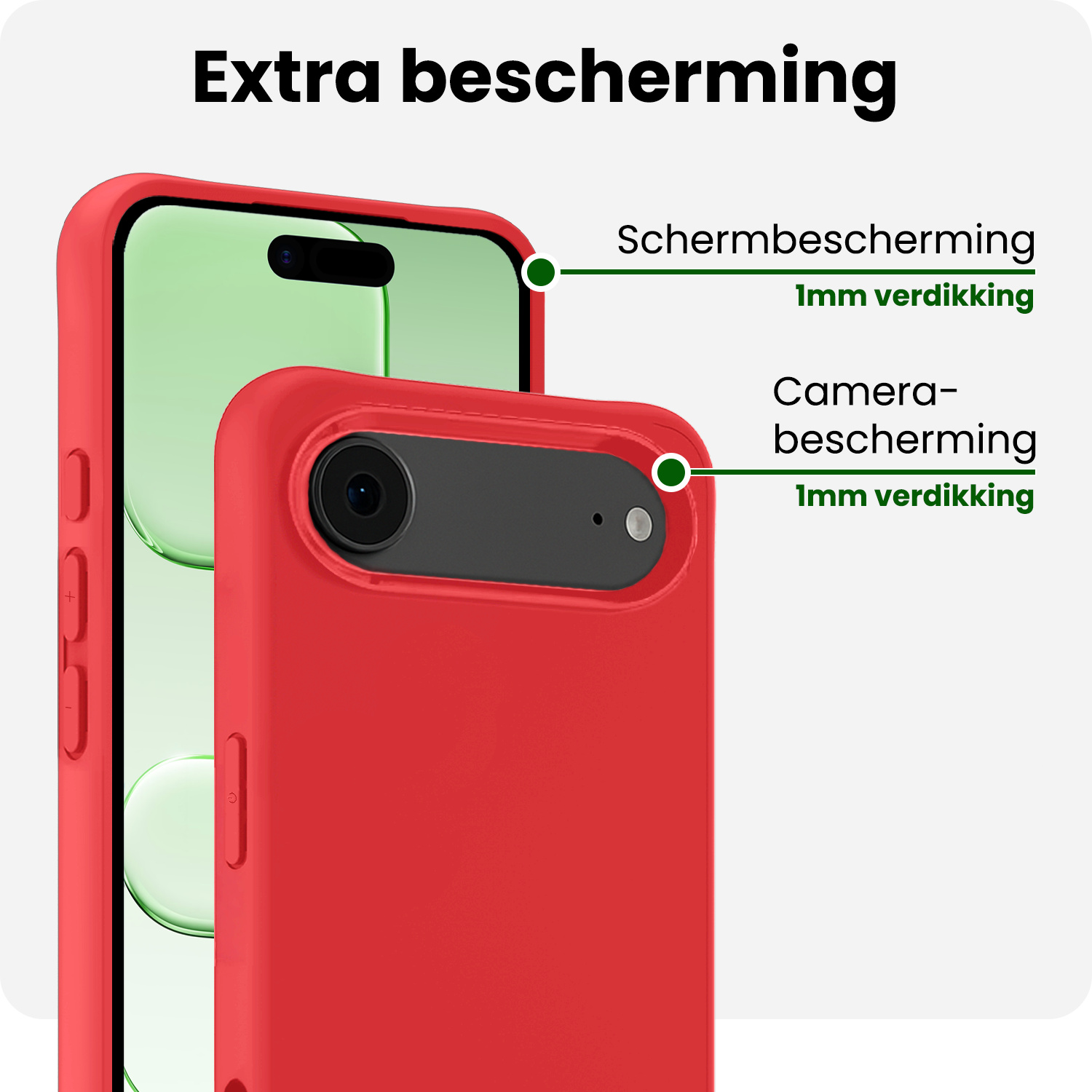 BASEY. BASEY. iPhone Air Hoesje Siliconen - Rood