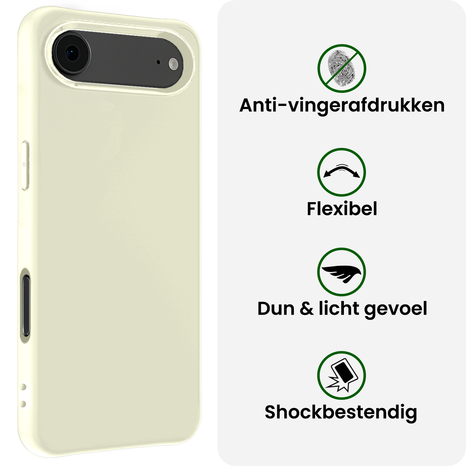 BASEY. BASEY. iPhone Air Hoesje Siliconen - Wit