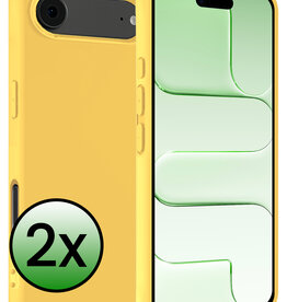 BASEY. BASEY. iPhone Air Hoesje Siliconen - Geel - 2 PACK