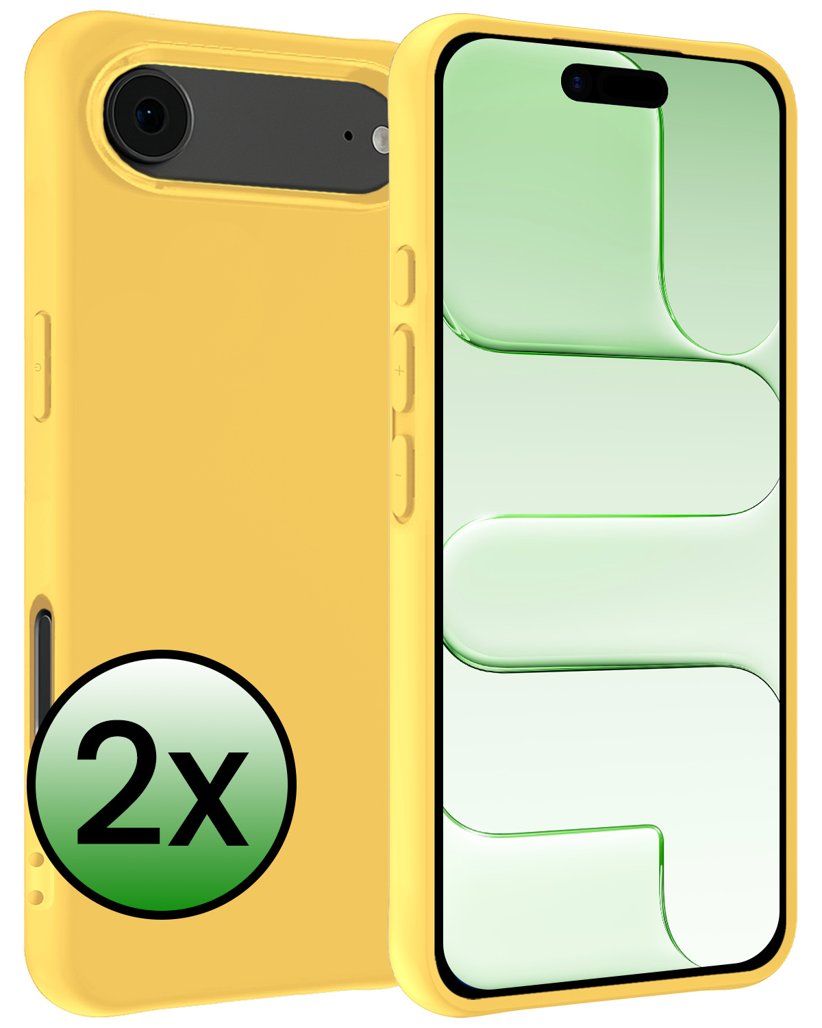 BASEY. BASEY. iPhone Air Hoesje Siliconen - Geel - 2 PACK