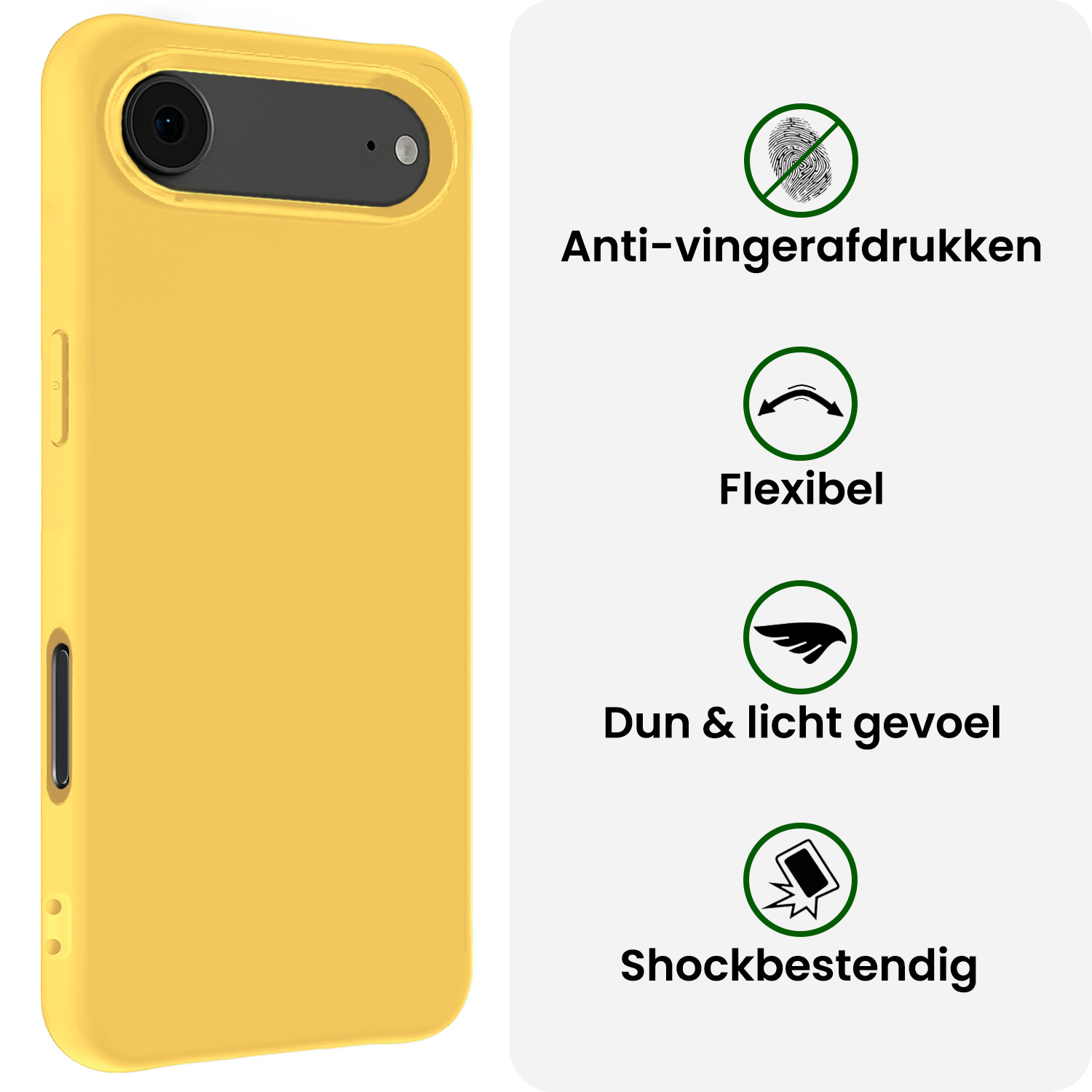 BASEY. BASEY. iPhone Air Hoesje Siliconen - Geel - 2 PACK