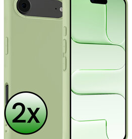 BASEY. BASEY. iPhone Air Hoesje Siliconen - Groen - 2 PACK
