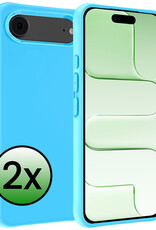 BASEY. BASEY. iPhone Air Hoesje Siliconen - Lichtblauw - 2 PACK