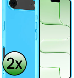 BASEY. BASEY. iPhone Air Hoesje Siliconen - Lichtblauw - 2 PACK