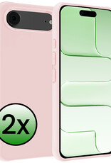 BASEY. BASEY. iPhone Air Hoesje Siliconen - Lichtroze - 2 PACK