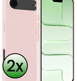 BASEY. BASEY. iPhone Air Hoesje Siliconen - Lichtroze - 2 PACK