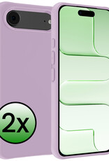 BASEY. BASEY. iPhone Air Hoesje Siliconen - Lila - 2 PACK