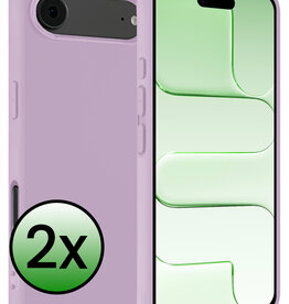 BASEY. BASEY. iPhone Air Hoesje Siliconen - Lila - 2 PACK