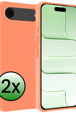 BASEY. BASEY. iPhone Air Hoesje Siliconen - Perzik - 2 PACK