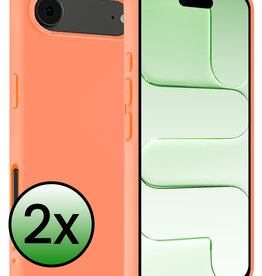 BASEY. BASEY. iPhone Air Hoesje Siliconen - Perzik - 2 PACK