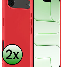 BASEY. BASEY. iPhone Air Hoesje Siliconen - Rood - 2 PACK