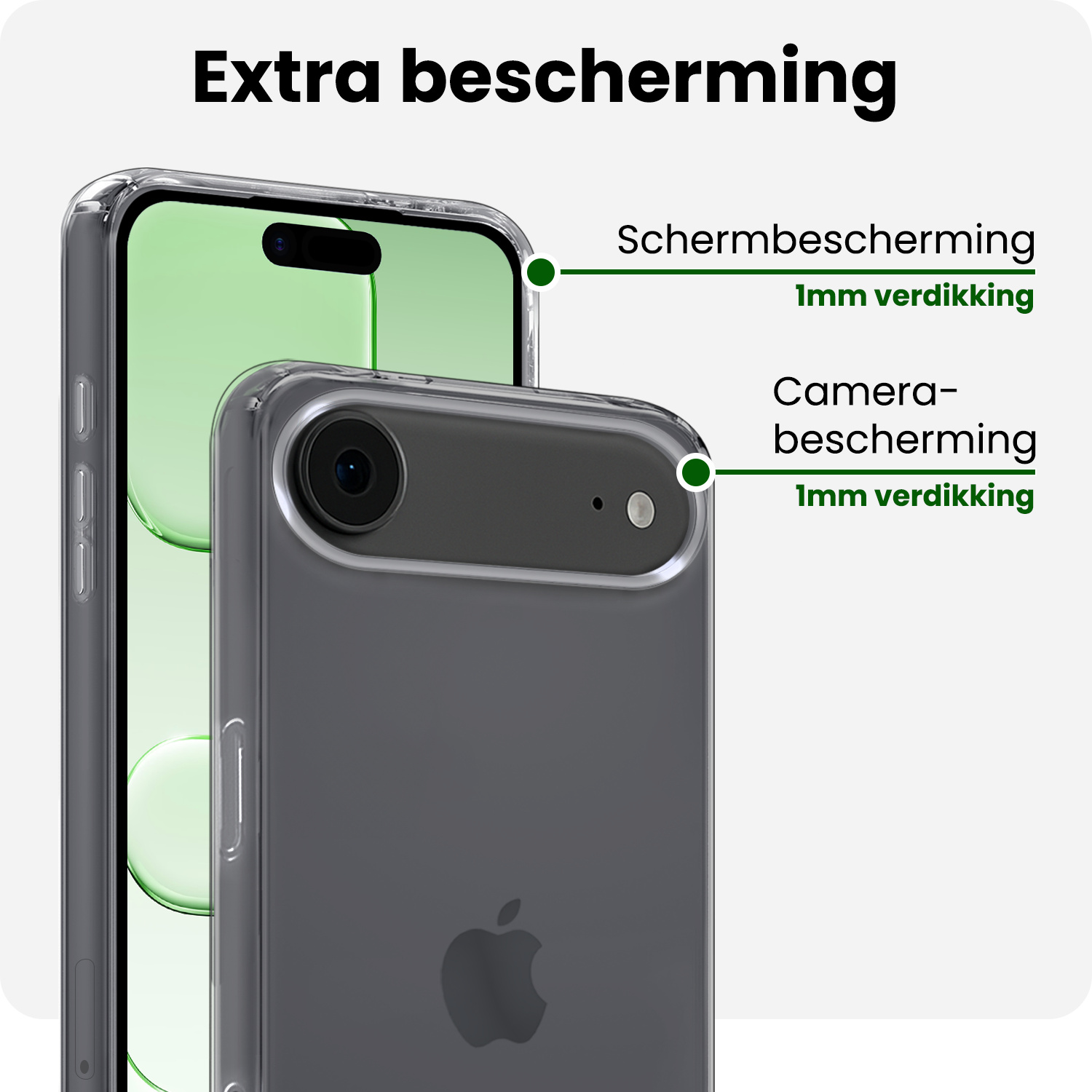 BASEY. BASEY. iPhone Air Hoesje Siliconen - Transparant - 2 PACK