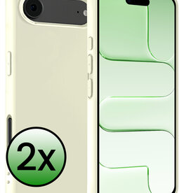 BASEY. BASEY. iPhone Air Hoesje Siliconen - Wit - 2 PACK