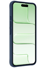 BASEY. BASEY. iPhone Air Hoesje Siliconen Met Screenprotector Met Dichte Notch - Donkerblauw