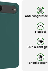 BASEY. BASEY. iPhone Air Hoesje Siliconen Met Screenprotector Met Dichte Notch - Donkergroen