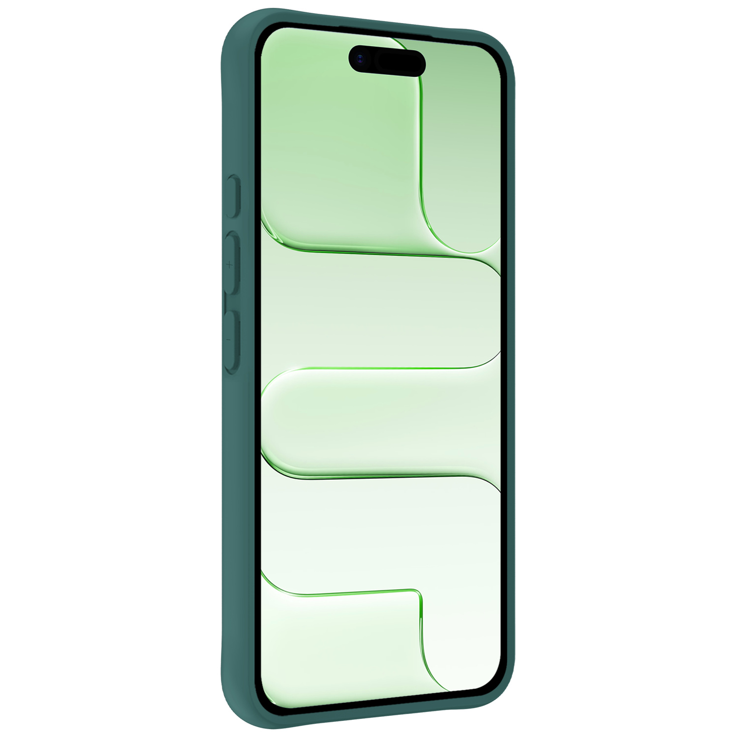 BASEY. BASEY. iPhone Air Hoesje Siliconen Met Screenprotector Met Dichte Notch - Donkergroen