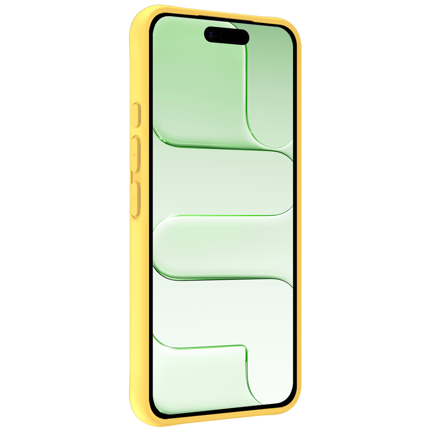 BASEY. BASEY. iPhone Air Hoesje Siliconen Met Screenprotector Met Dichte Notch - Geel