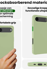 BASEY. BASEY. iPhone Air Hoesje Siliconen Met Screenprotector Met Dichte Notch - Groen