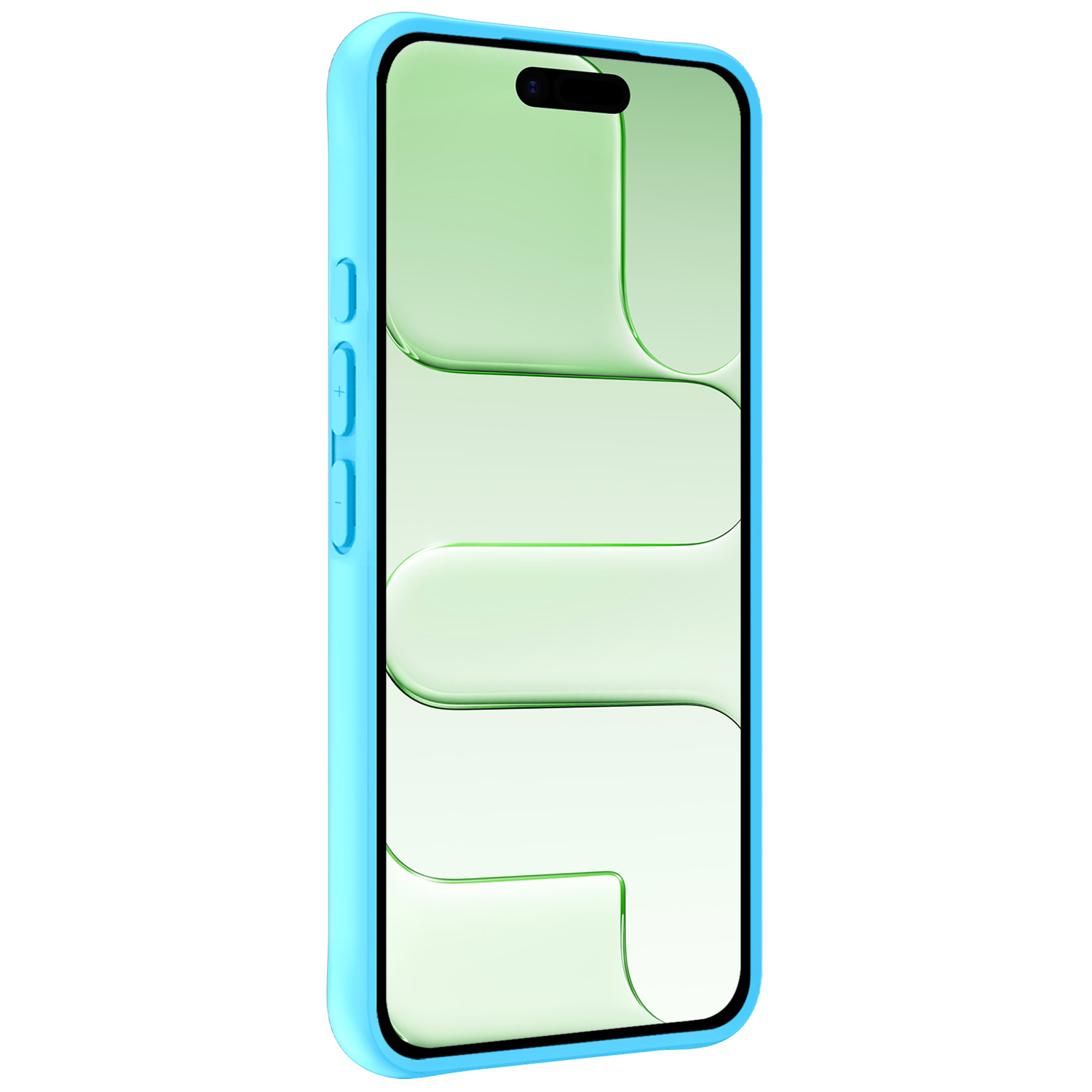 BASEY. BASEY. iPhone Air Hoesje Siliconen Met Screenprotector Met Dichte Notch - Lichtblauw